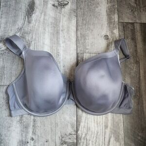 Lane Bryant Cacique 42DD‎ Silver Grey Smooth Soft Underwire Bra Full Coverage